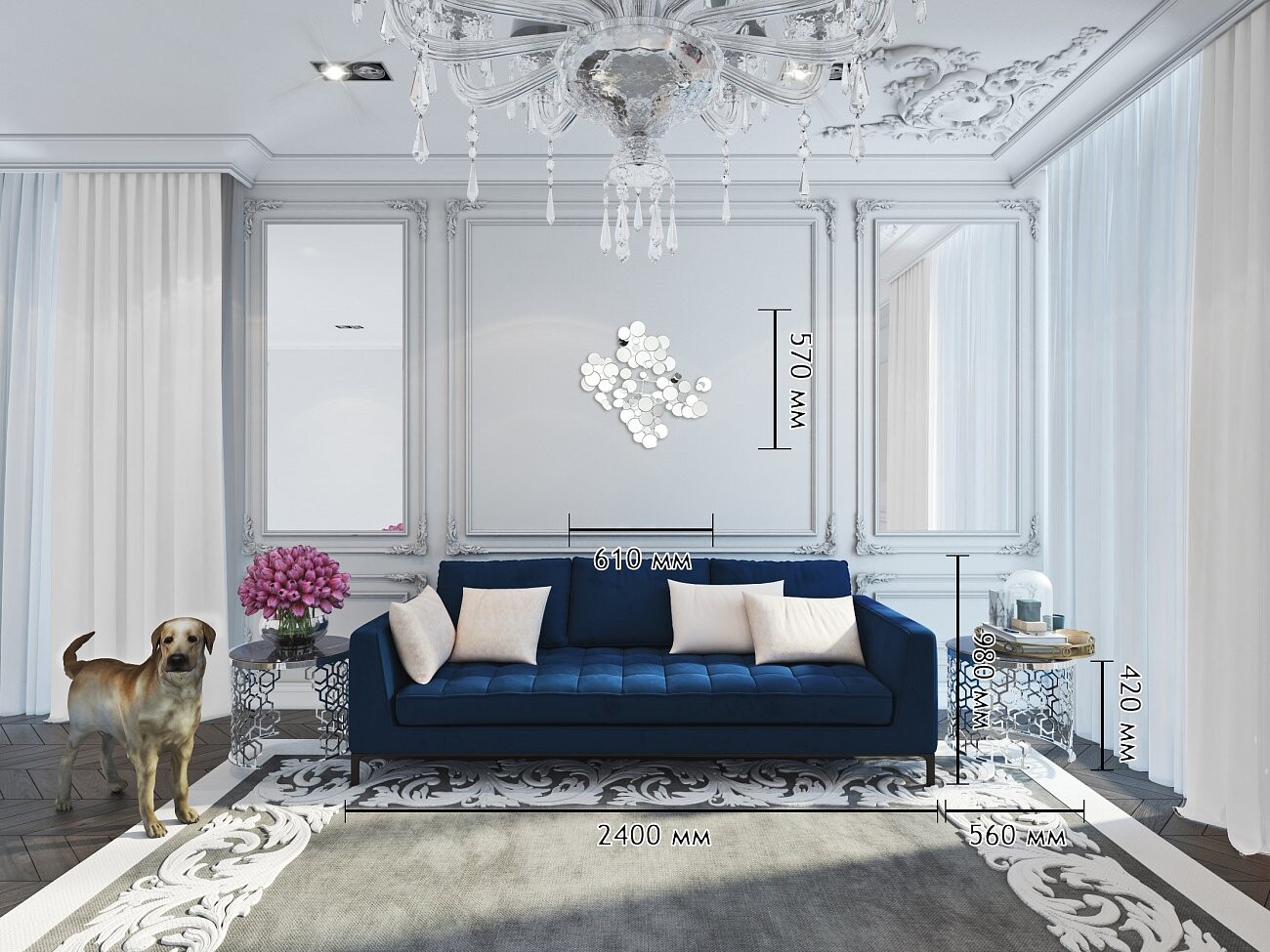 Зеркальное панно декоративное Dessimo - изображение 5