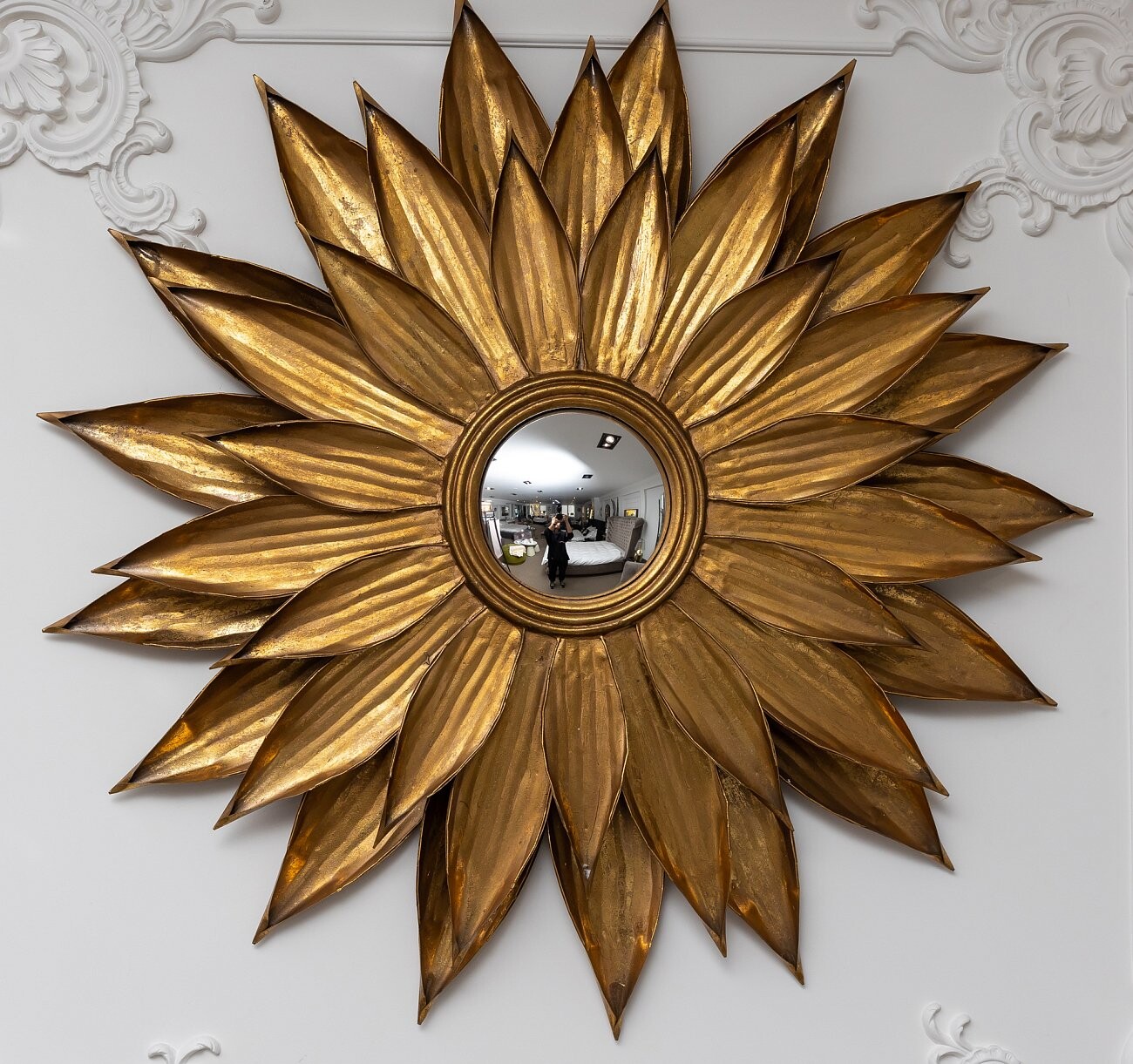Зеркало-солнце металлическое в виде цветка Talisman - изображение 2