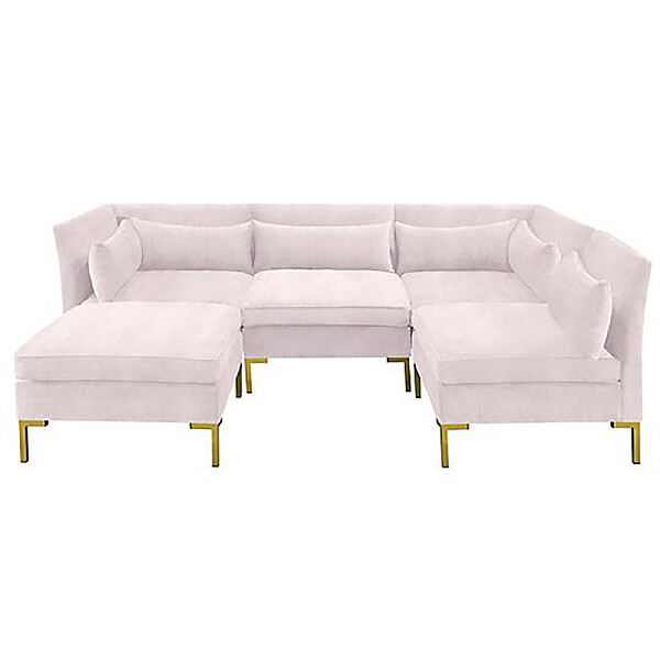 Диван Zara Sectional угловой розовый - изображение 1