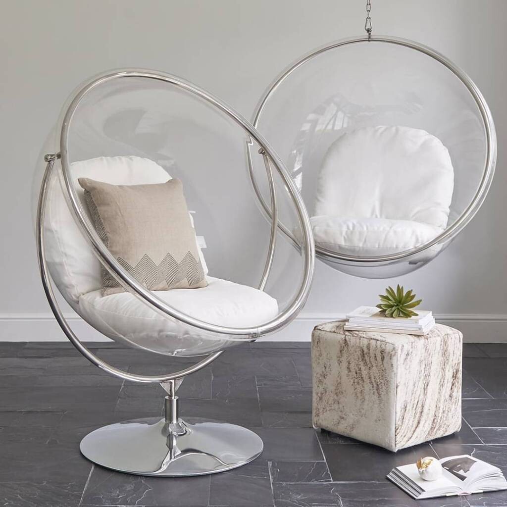 Подвесное кресло белое Bubble Chair - изображение 2
