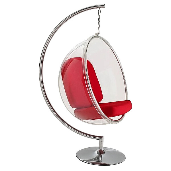 Подвесное кресло с ножкой красное Bubble Chair with Stand - изображение 1