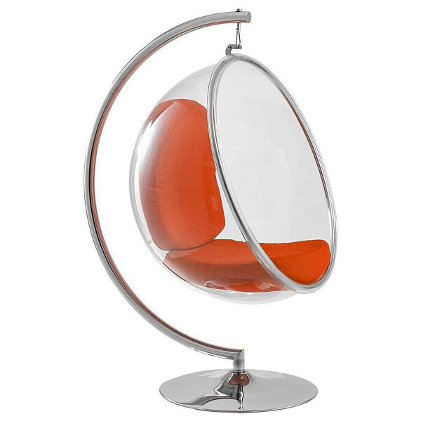 Подвесное кресло с ножкой оранжевое Bubble Chair with Stand - изображение 1
