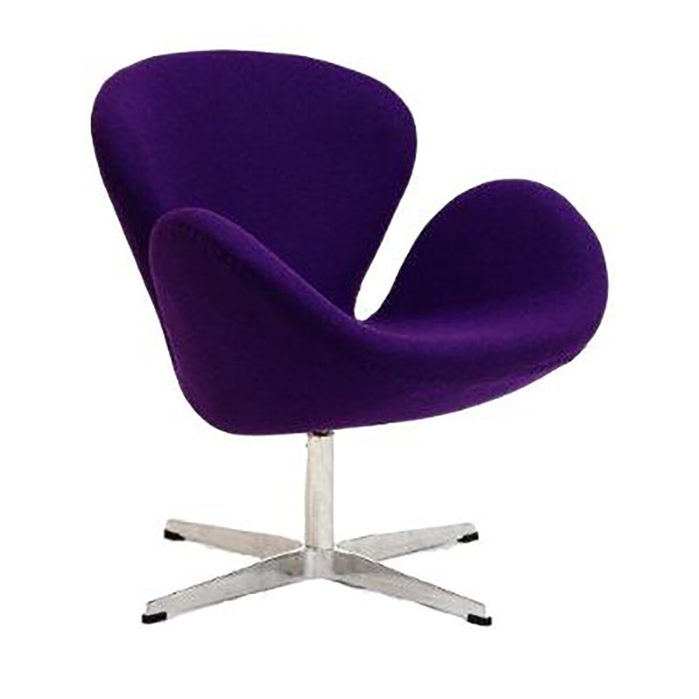 Кресло дизайнерское фиолетовое, шерсть Swan Chair - изображение 3