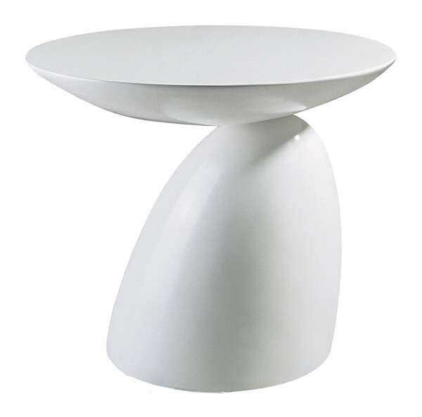 Приставной столик дизайнерский белый асимметричный Parabel Side Table - изображение 1