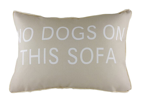 Подушка с надписью No Dogs on This Sofa - изображение 1