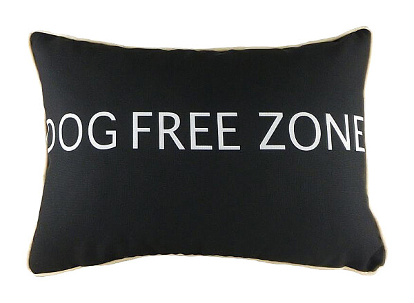 Подушка с надписью Dog Free Zone - изображение 1
