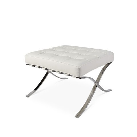 Оттоманка белая экокожа Barcelona - изображение 2