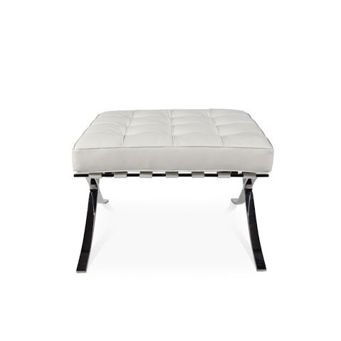 Оттоманка белая экокожа Barcelona - изображение 3