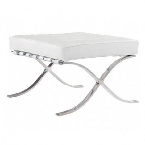 Оттоманка белая экокожа Barcelona - изображение 4