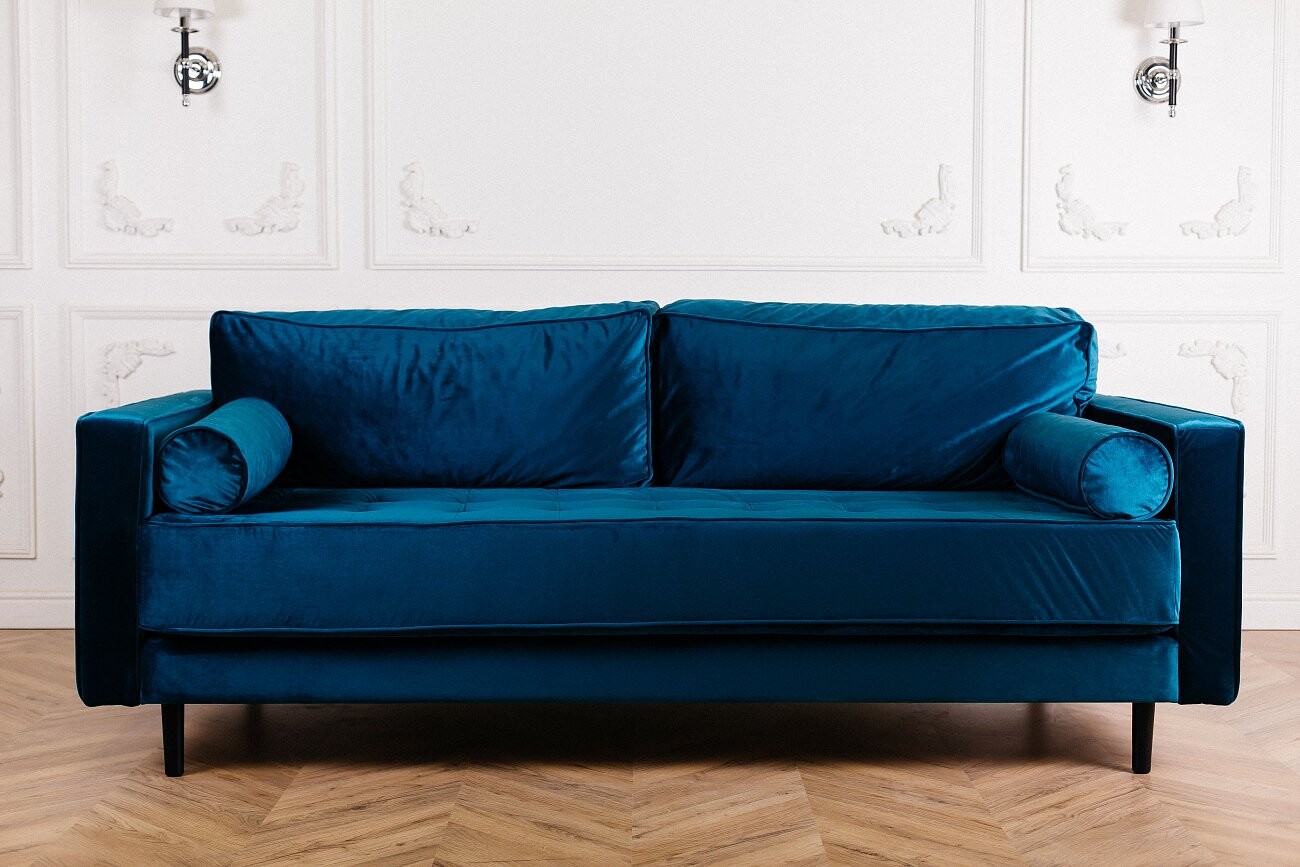 Диван Lucia трехместный прямой синий - изображение 7
