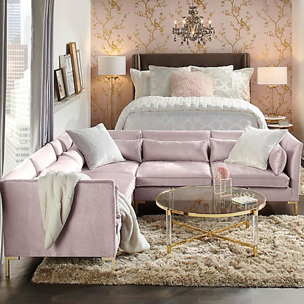 Диван Zara Sectional угловой синий - изображение 2