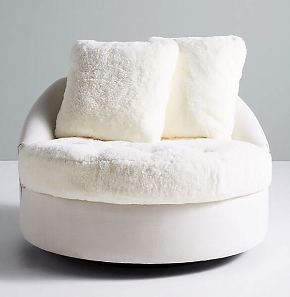 Диван Wool Barwick Swivel круглый белый - изображение 1