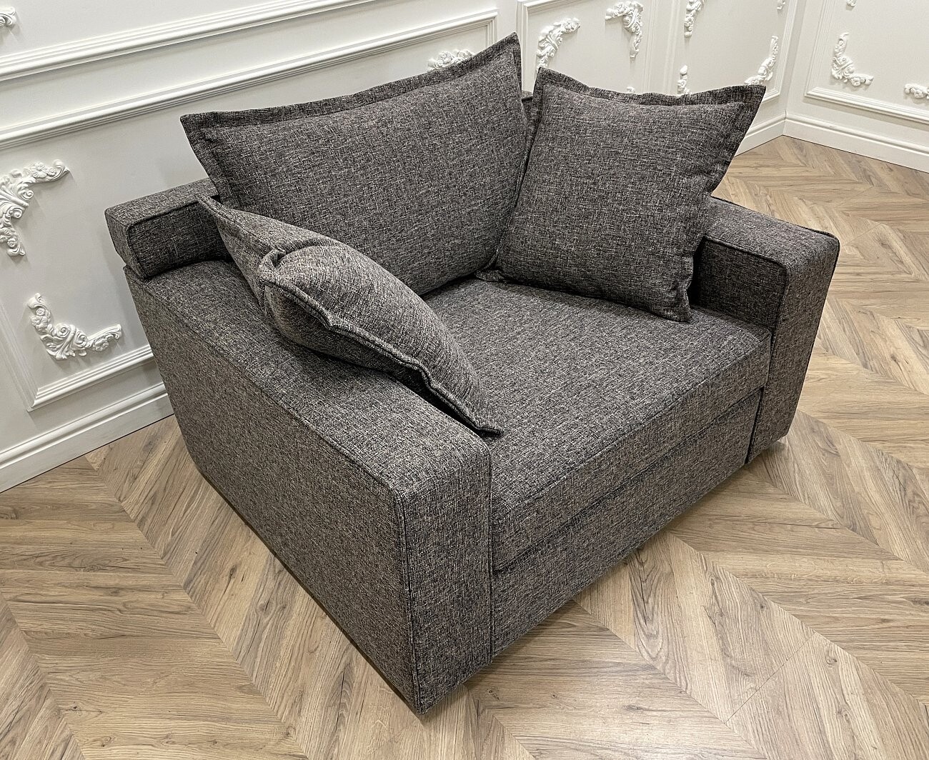 Кресло с мягкими подлокотниками желтое Katina - изображение 7