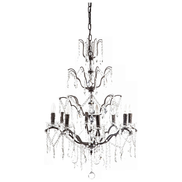 Люстра Maria Theresa Grande 8 Lamps чёрная, прозрачная - изображение 1