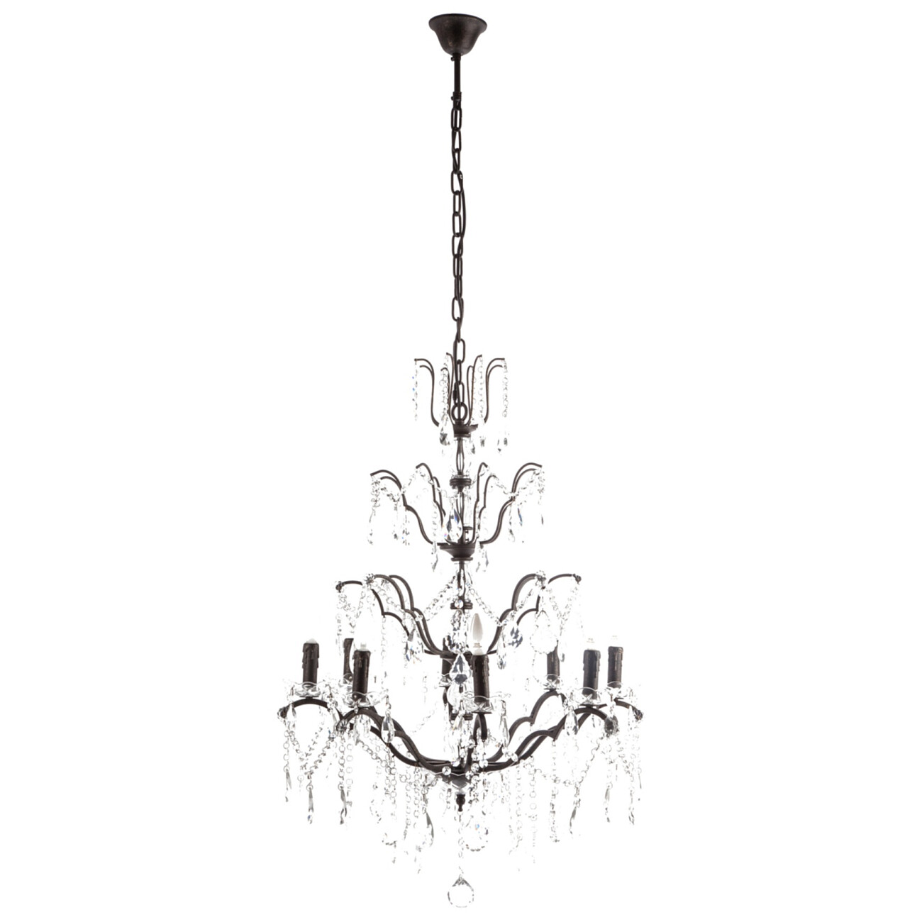 Люстра Maria Theresa Grande 8 Lamps чёрная, прозрачная - изображение 3