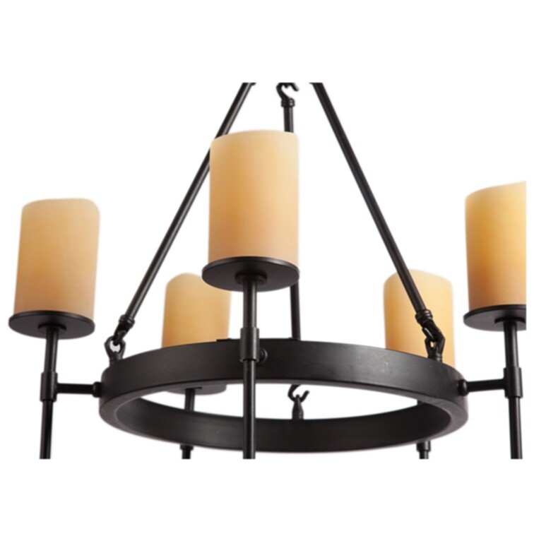 Люстра-канделябр подвесная черная "Свечи" - изображение 2