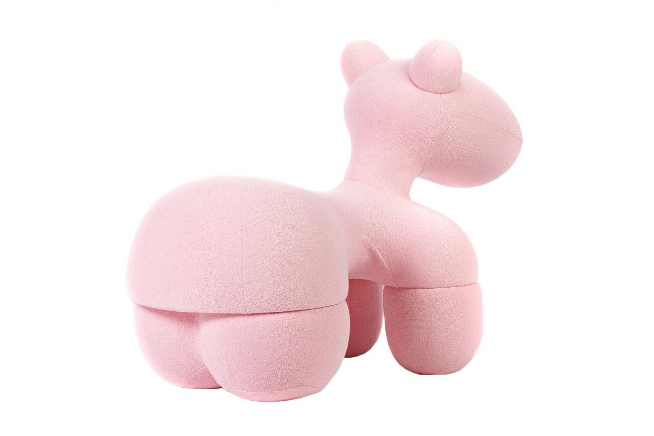 Детское кашемировое кресло мягкое розовое Pony Chair - изображение 3