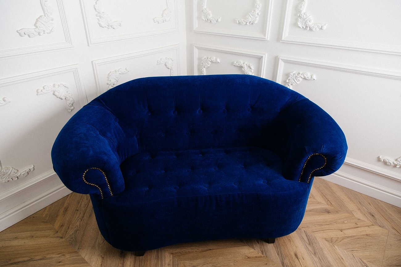 Диван Victoria полукруглый синий - изображение 5
