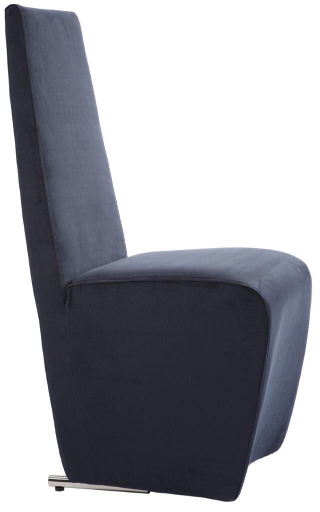 Стул обеденный без ножек синяя замша James - изображение 3