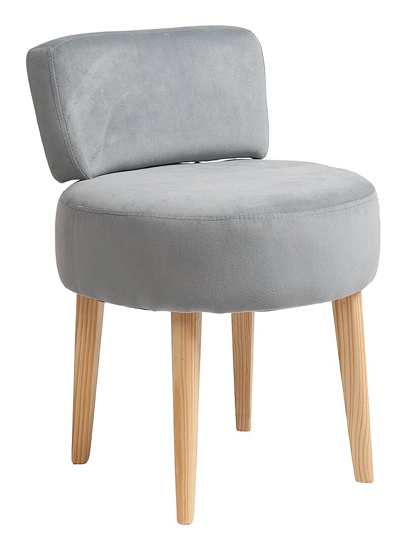 Стул мягкий круглый с низкой спинкой серый Lordinio - изображение 2