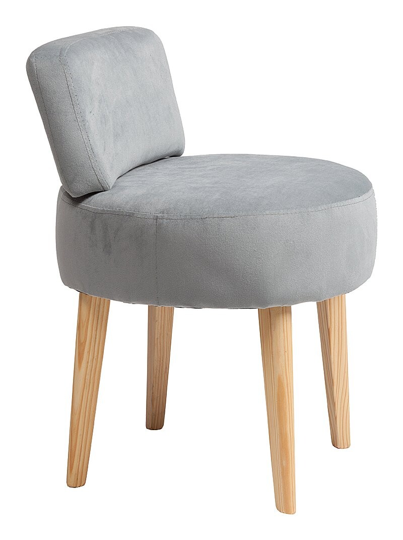 Стул мягкий круглый с низкой спинкой серый Lordinio - изображение 3