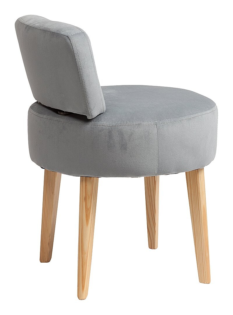 Стул мягкий круглый с низкой спинкой серый Lordinio - изображение 4