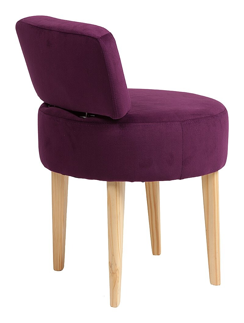 Стул мягкий круглый с низкой спинкой фиолетовый Lordinio - изображение 4