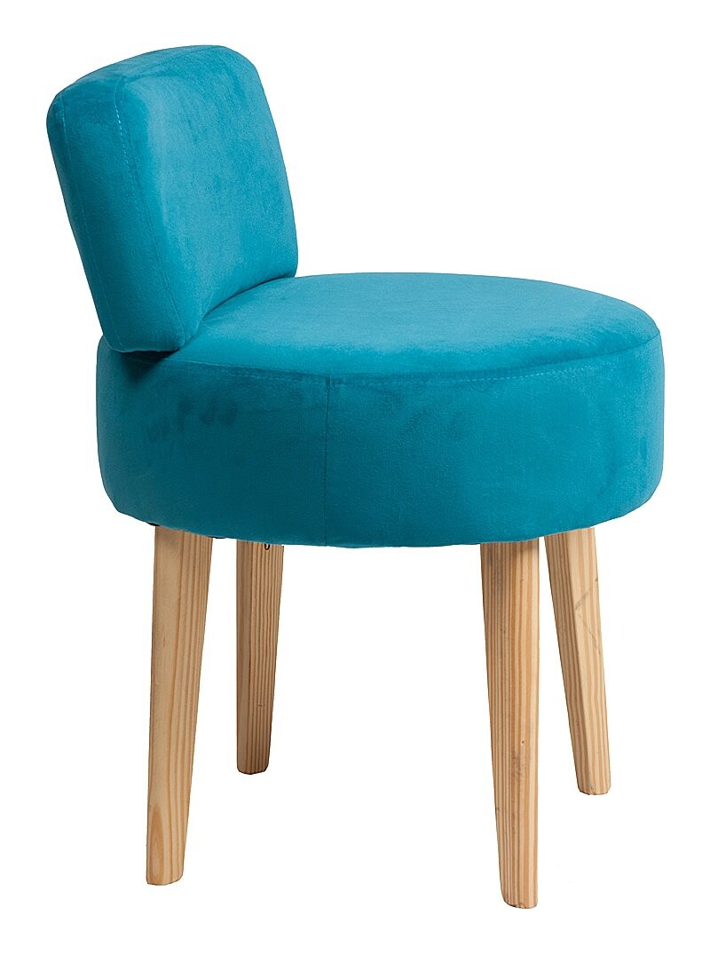 Стул мягкий круглый с низкой спинкой голубой Lordinio - изображение 3