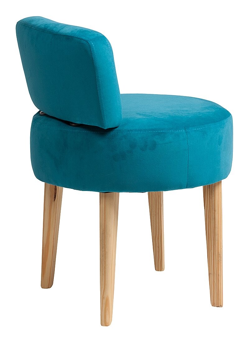 Стул мягкий круглый с низкой спинкой голубой Lordinio - изображение 4