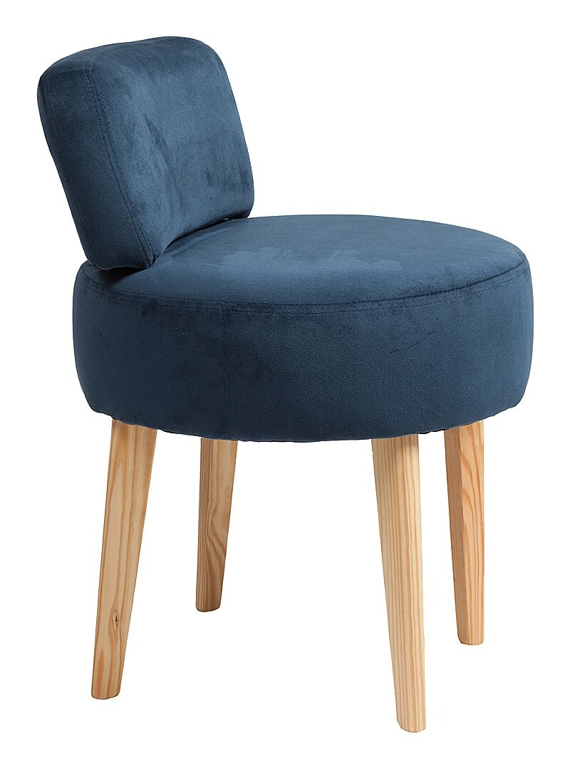 Стул мягкий круглый с низкой спинкой синий Lordinio - изображение 3