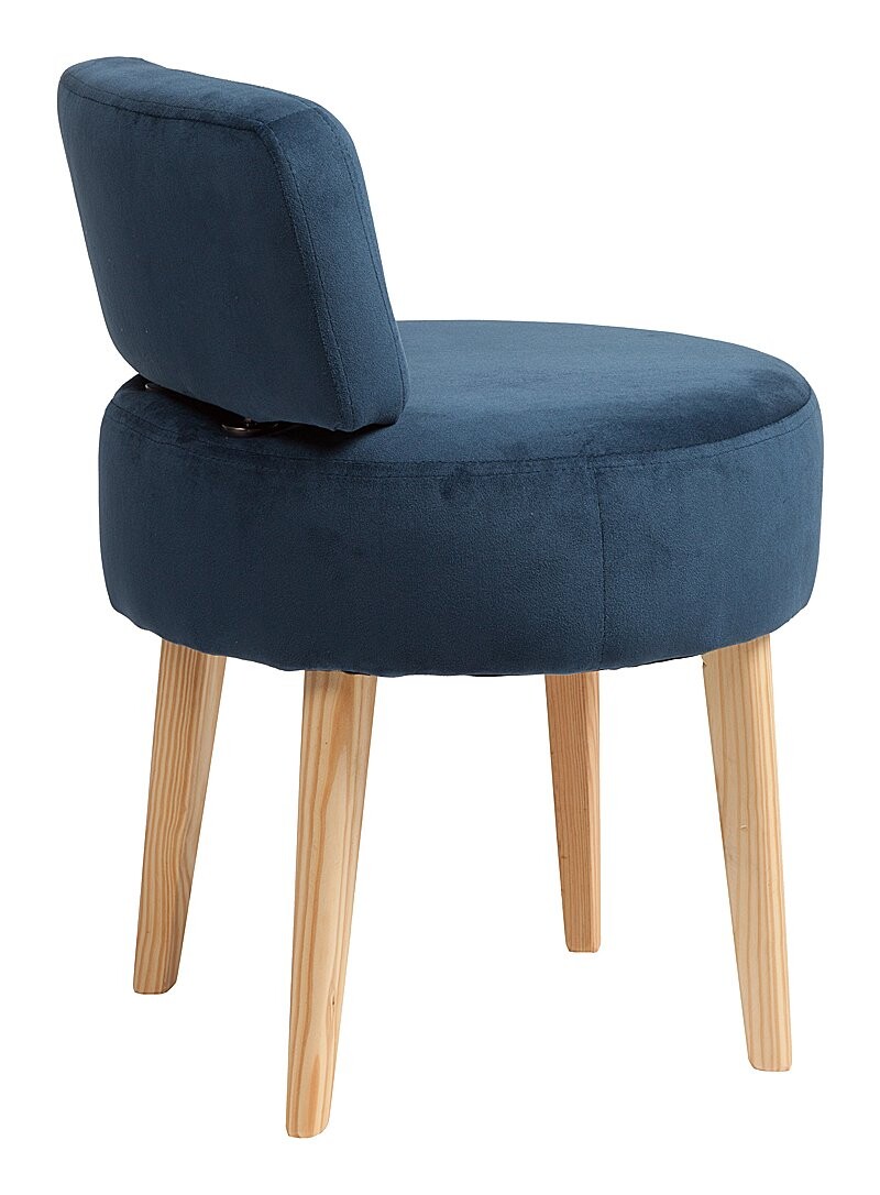 Стул мягкий круглый с низкой спинкой синий Lordinio - изображение 4