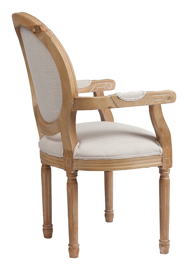 Кресло-стул с деревянным каркасом бежевое Pollina - изображение 4