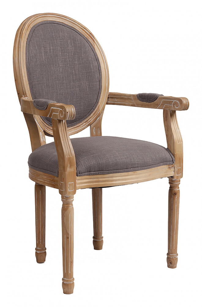 Кресло-стул деревянное светло-серое Pollina