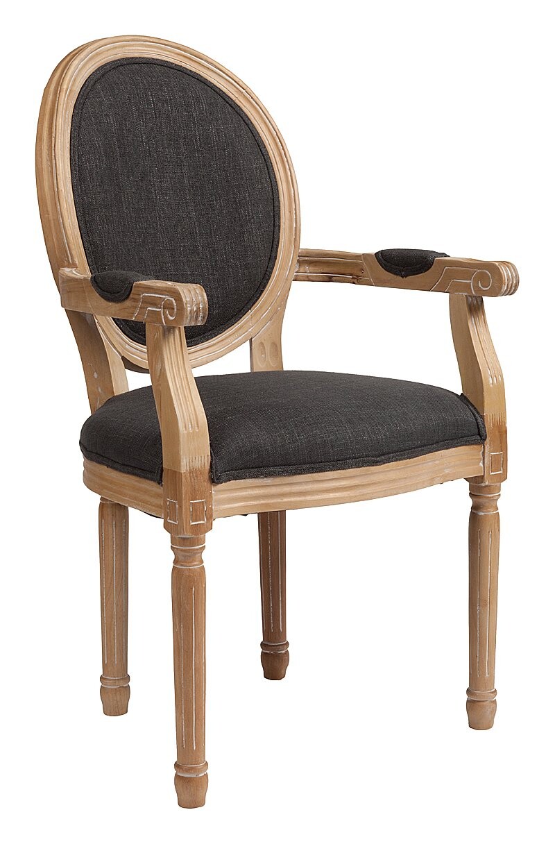 Кресло-стул деревянное темно-серое Pollina - изображение 3