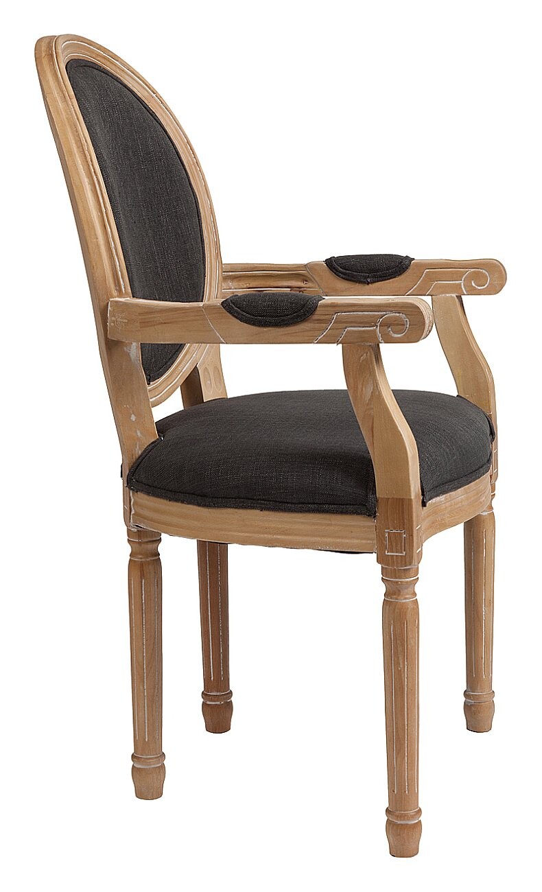 Кресло-стул деревянное темно-серое Pollina - изображение 4