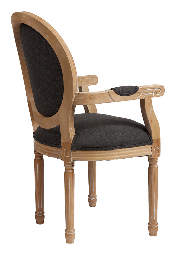 Кресло-стул деревянное темно-серое Pollina