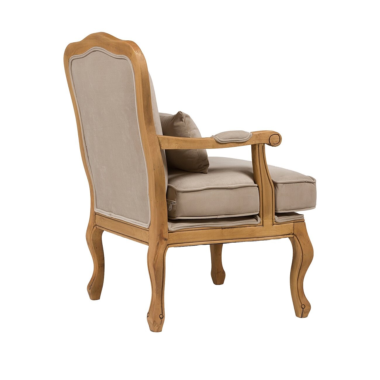 Кресло с деревянными подлокотниками бежевое Bella Cera - изображение 3