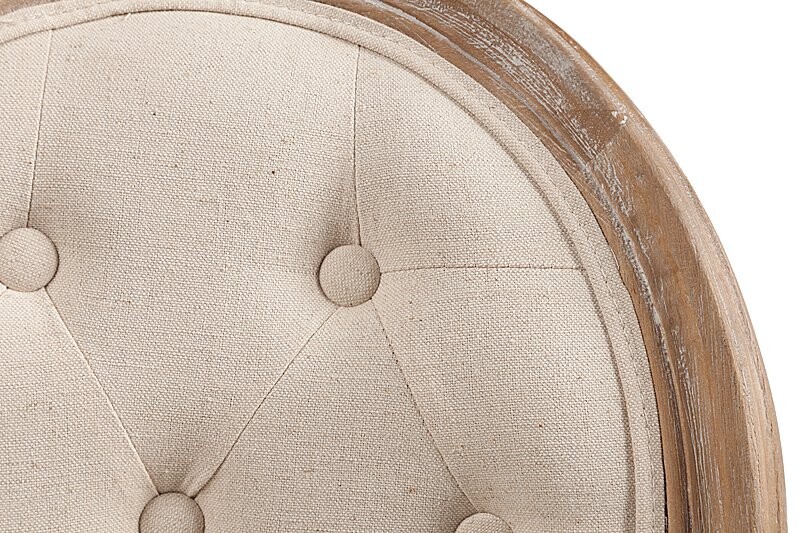 Стул обеденный с медальонной спинкой и стяжкой бежевый лен Maurice - изображение 4