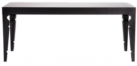Обеденный стол прямоугольный черный 180 см Ferretta