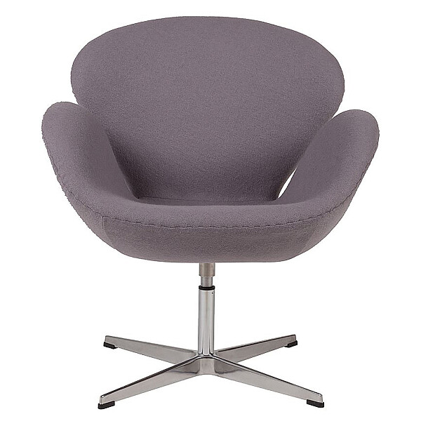 Кресло дизайнерское серое Swan Chair - изображение 1