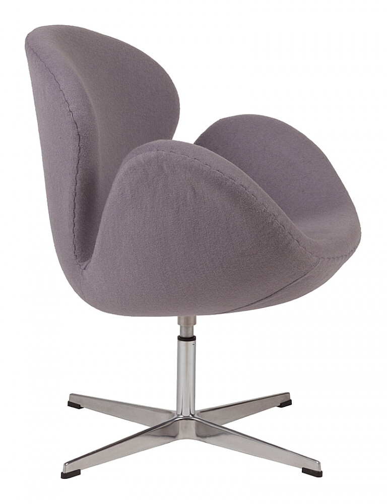 Кресло дизайнерское серое Swan Chair