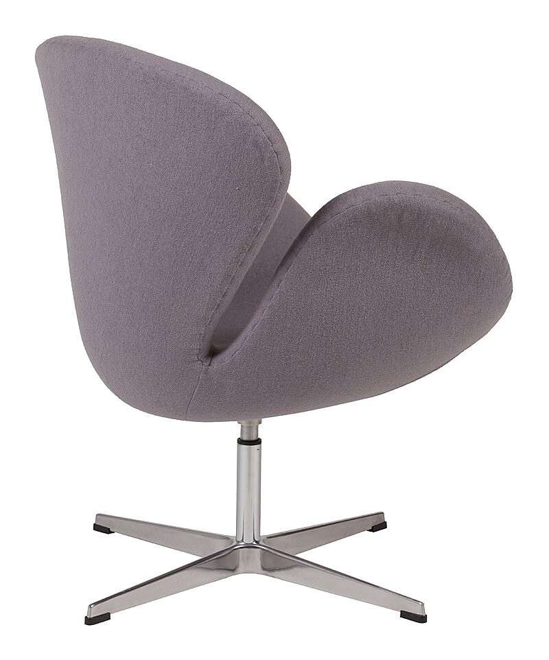 Кресло дизайнерское серое Swan Chair - изображение 4