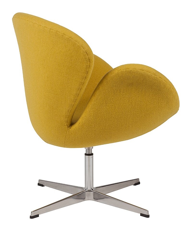 Кресло поворотное с мягкими подлокотниками желтое Swan - изображение 5