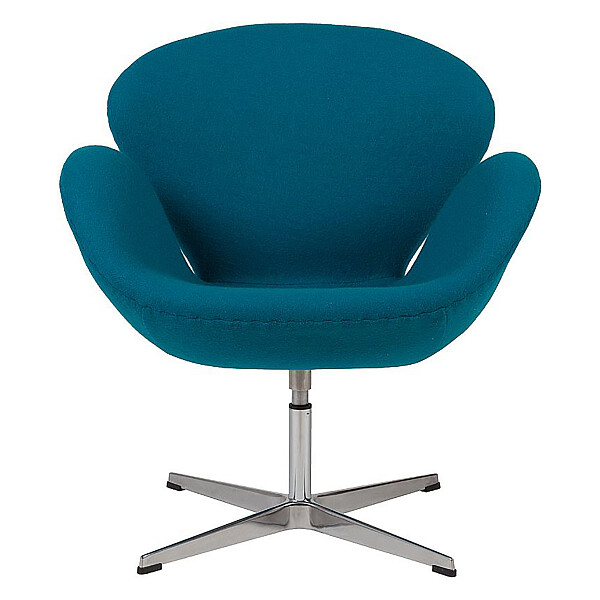 Кресло дизайнерское темно-голубое Swan Chair - изображение 1