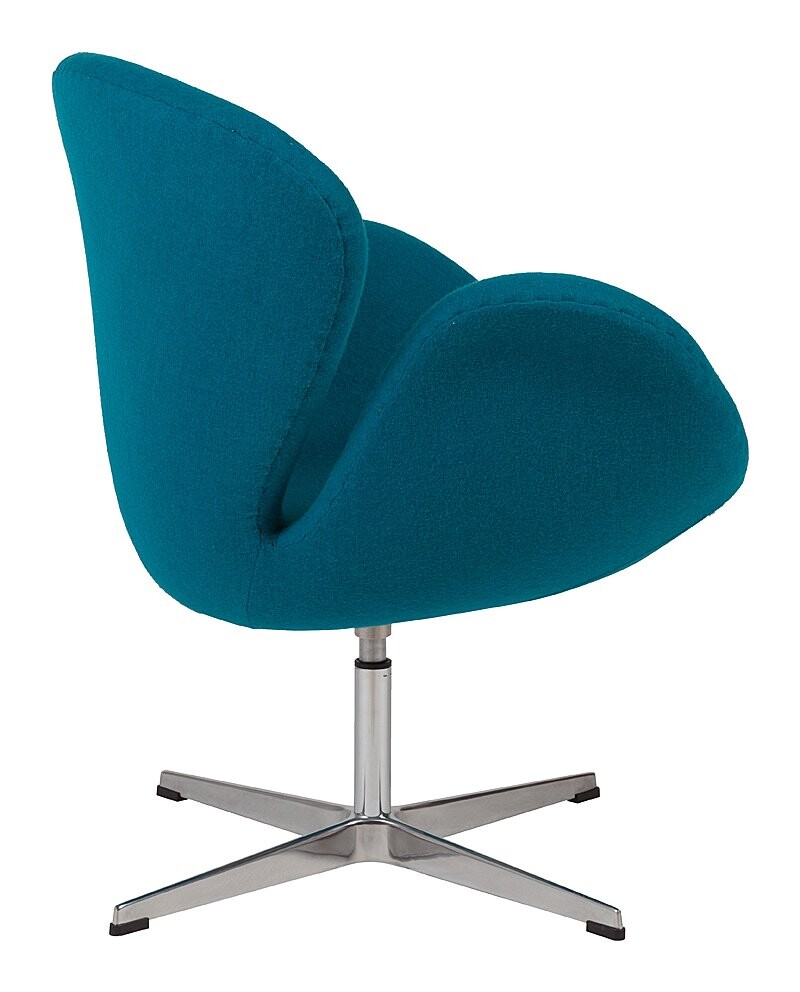 Кресло дизайнерское темно-голубое Swan Chair - изображение 4