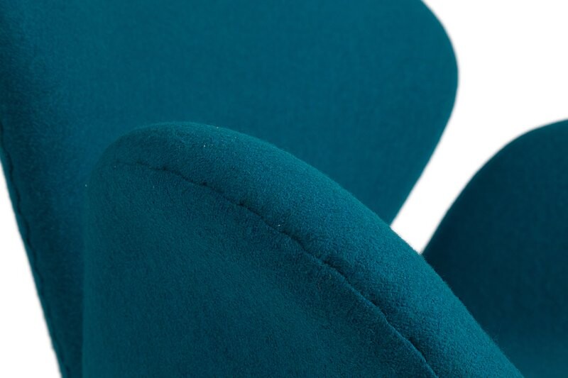 Кресло дизайнерское темно-голубое Swan Chair - изображение 5