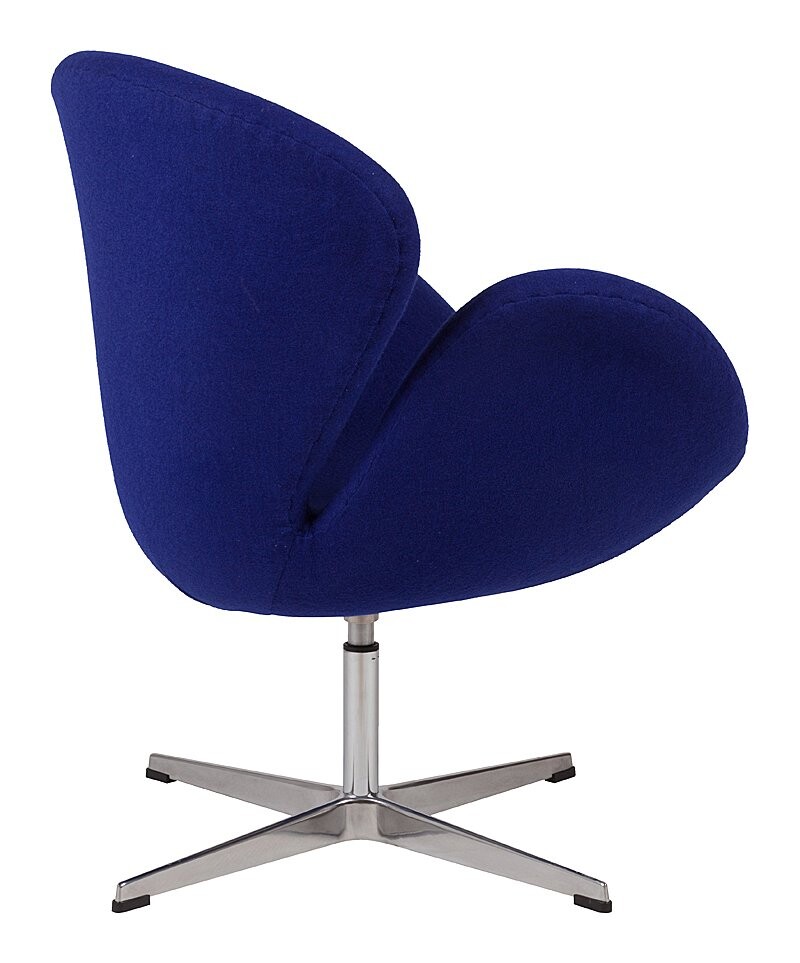 Кресло поворотное с мягкими подлокотниками темно-синее Swan - изображение 4