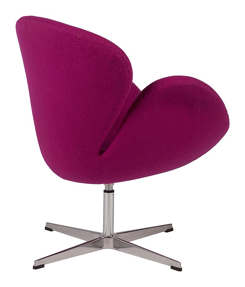 Кресло мягкое поворотное лиловое Swan - изображение 4