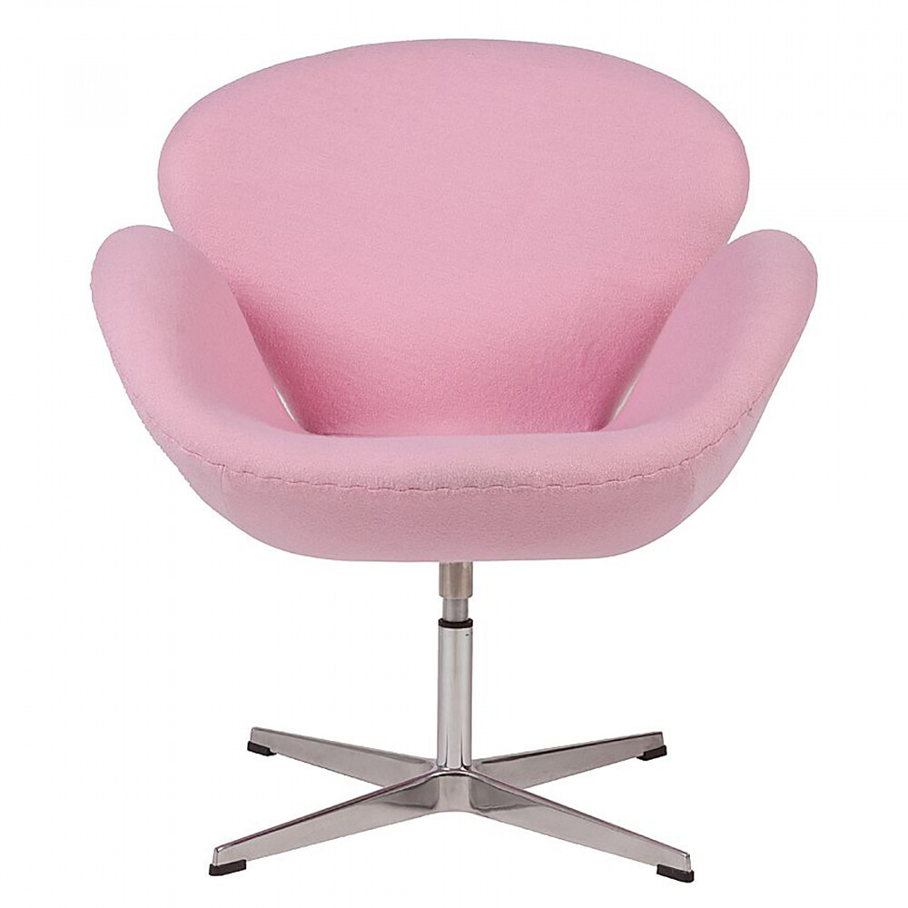 Кресло дизайнерское светло-розовое Swan Chair