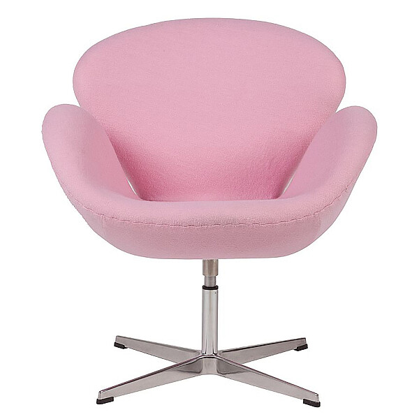 Кресло дизайнерское светло-розовое Swan Chair - изображение 1